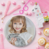 カスタム顔フォトセルフィーシンプルモダン ペーパープレート (パーティー)