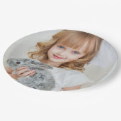 カスタム顔フォトセルフィーシンプルモダン ペーパープレート (アングル)