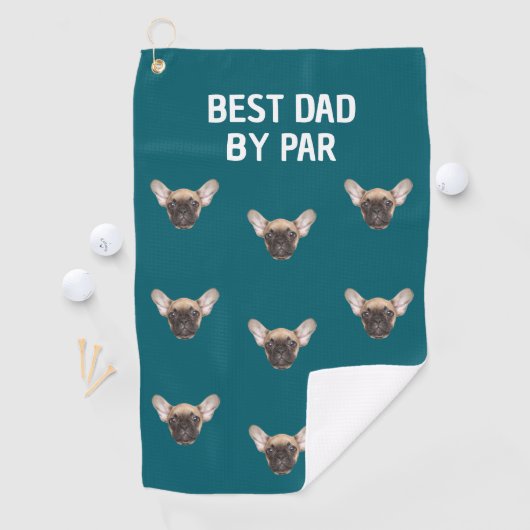 カスタム顔ペット犬パパ猫パパパーソナライズされた ゴルフタオル (インサイチュ)