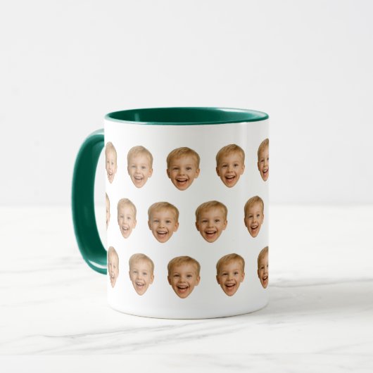 カスタム顔マグッパーソナライズされたグ、顔写真、家族 マグカップ (正面左)