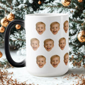カスタム顔マグッパーソナライズされたグ、顔写真、家族 モーフィングマグカップ