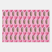 カスタム顔ラッおもしろいピング紙バレンタインデー ラッピングペーパーシート (正面2)