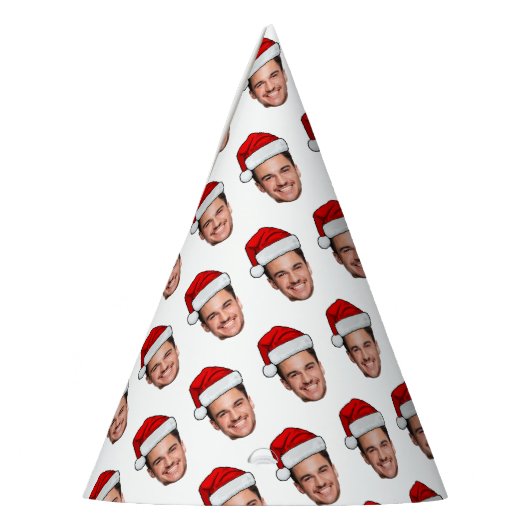 カスタム顔写真サンタ帽子クリスマス パーティーハット (左)
