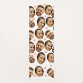 カスタム顔写真ハート対おもしろいパターン ヨガマット (正面)