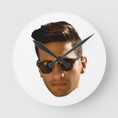 カスタム顔切り抜き ブライズメイド パーティー 誕生日 ラウンド壁時計 (正面)