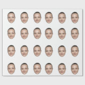 カスタム顔包装紙パーソナライズされたギフト ラッピングペーパー (フラット)