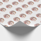 カスタム顔独自のギフトカスタムクリスマスを作成 ラッピングペーパー (角)