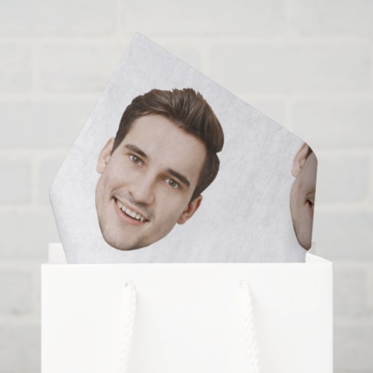 カスタム顔誕生日結婚のロパーソナライズされたゴ 薄葉紙 (ギフトバッグ)