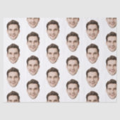 カスタム顔誕生日結婚のロパーソナライズされたゴ 薄葉紙 (正面)