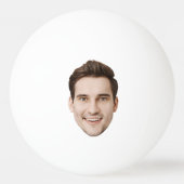 カスタム顔面おもしろビール独身パーティー パーソナライズド 卓球ボール (正面)