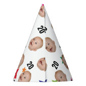 カスタム顔10日20日30日40日50日60誕生日 パーティーハット (裏面)