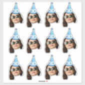 カスタム顔20日30日40日50日60日70誕生日 シール (シート)