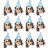 カスタム顔20日30日40日50日60日70誕生日 シール (正面)