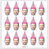 カスタム顔20日30日40日50日60日70誕生日 シール (シート)