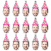 カスタム顔20日30日40日50日60日70誕生日 シール (正面)