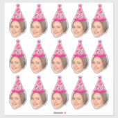 カスタム顔20日30日40日50日60日70誕生日 シール (シート)