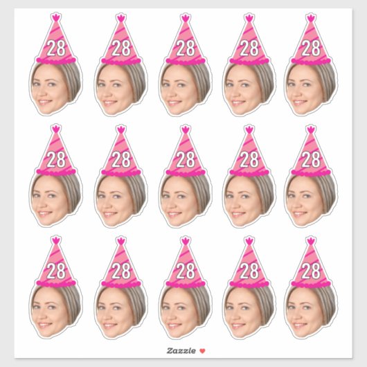 カスタム顔20日30日40日50日60日70誕生日 シール (シート)