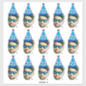 カスタム顔20日30日40日50日60日70誕生日 シール (シート)