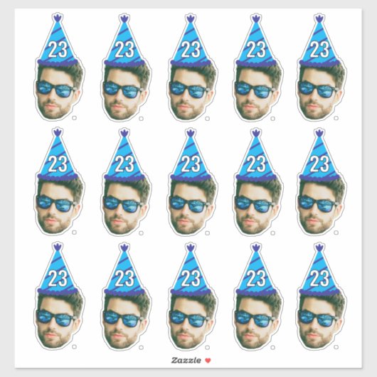 カスタム顔20日30日40日50日60日70誕生日 シール (シート)