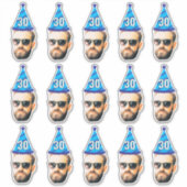 カスタム顔20日30日40日50日60日70誕生日 シール (正面)