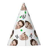 カスタム顔20日30日40日50日60日70誕生日 パーティーハット (裏面)