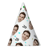 カスタム顔20日30日40日50日60日70誕生日 パーティーハット (右)