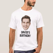 カスタム顔20日30日40日50歳の誕生日パーティスクワッド Tシャツ (正面)