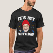 カスタム顔 おじいちゃん 誕生日おめでとう 70歳 写真 Tシャツ (正面)