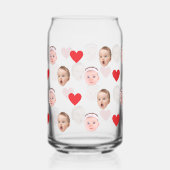 カスタム顔、カスタム写真、ベビーギフトビアグラス ガラス缶 (裏面)