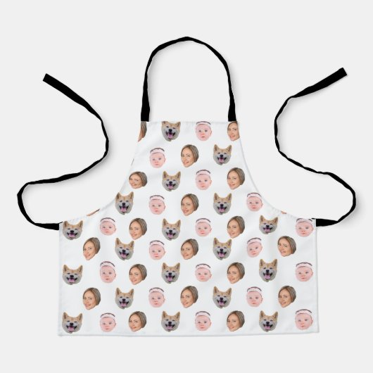 カスタム顔、カスタム写真、家族の贈り物 エプロン (正面)