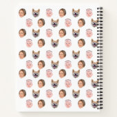 カスタム顔、カスタム写真、家族の贈り物 ノートブック (裏面)