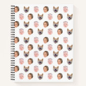 カスタム顔、カスタム写真、家族の贈り物 ノートブック (正面)