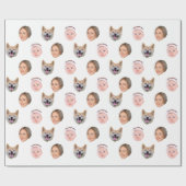 カスタム顔、カスタム写真、家族の贈り物 ラッピングペーパー (フラット)