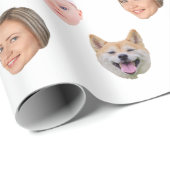 カスタム顔、カスタム写真、家族の贈り物 ラッピングペーパー (ロールコーナー)