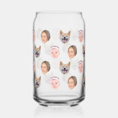 カスタム顔、カスタム写真、家族ギフトグラッセ ガラス缶 (正面)