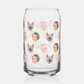 カスタム顔、カスタム写真、家族ギフトグラッセ ガラス缶 (裏面)