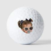 カスタム顔、ギフトパパ、ニューパパパーソナライズされた ゴルフボール (正面)