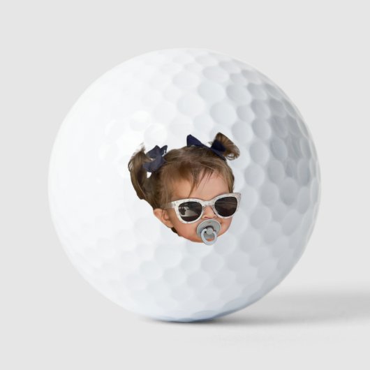 カスタム顔、ギフトパパ、ニューパパパーソナライズされた ゴルフボール (正面)