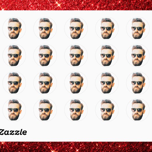 カスタム顔 ラウンドシール