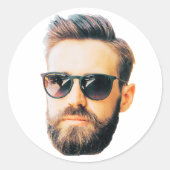 カスタム顔 ラウンドシール (正面)