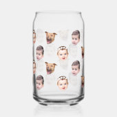 カスタム顔、家族ユニークギフト3写真顔 ガラス缶 (裏面)