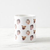 カスタム顔、家族ユニークギフト3写真顔 コーヒーマグカップ (中央)