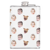 カスタム顔、家族ユニークギフト3写真顔 フラスク (裏面)