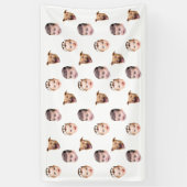 カスタム顔、家族ユニークギフト3写真顔 横断幕 (縦)