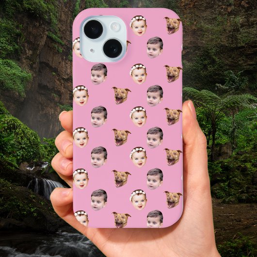 カスタム顔、家族ユニークギフト3写真顔 Case-Mate iPhoneケース