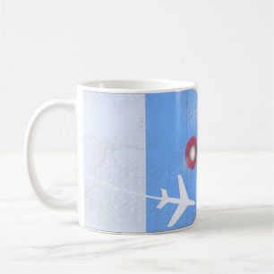 カスタム飛行機チケットタンブラー コーヒーマグカップ