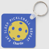 カスタム食べSleep Repeat Pickleball Keychain キーホルダー (裏面)