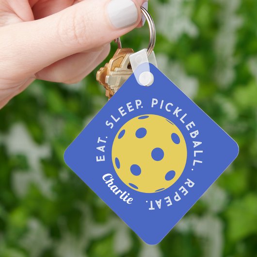 カスタム食べSleep Repeat Pickleball Keychain キーホルダー