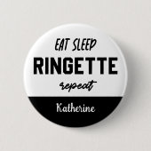 カスタム食べSLEEP RINGETTEリピーター 缶バッジ (正面)