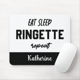 カスタム食べSleep Ringette Repeat Ringette マウスパッド